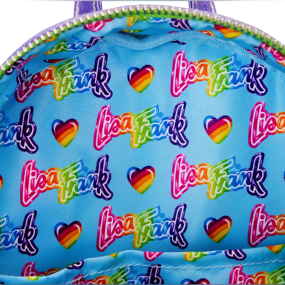 Loungefly Lisa Frank Color Block Mini Backpack Double Strap Shoulder Bag Purse - Picture 5 of 9